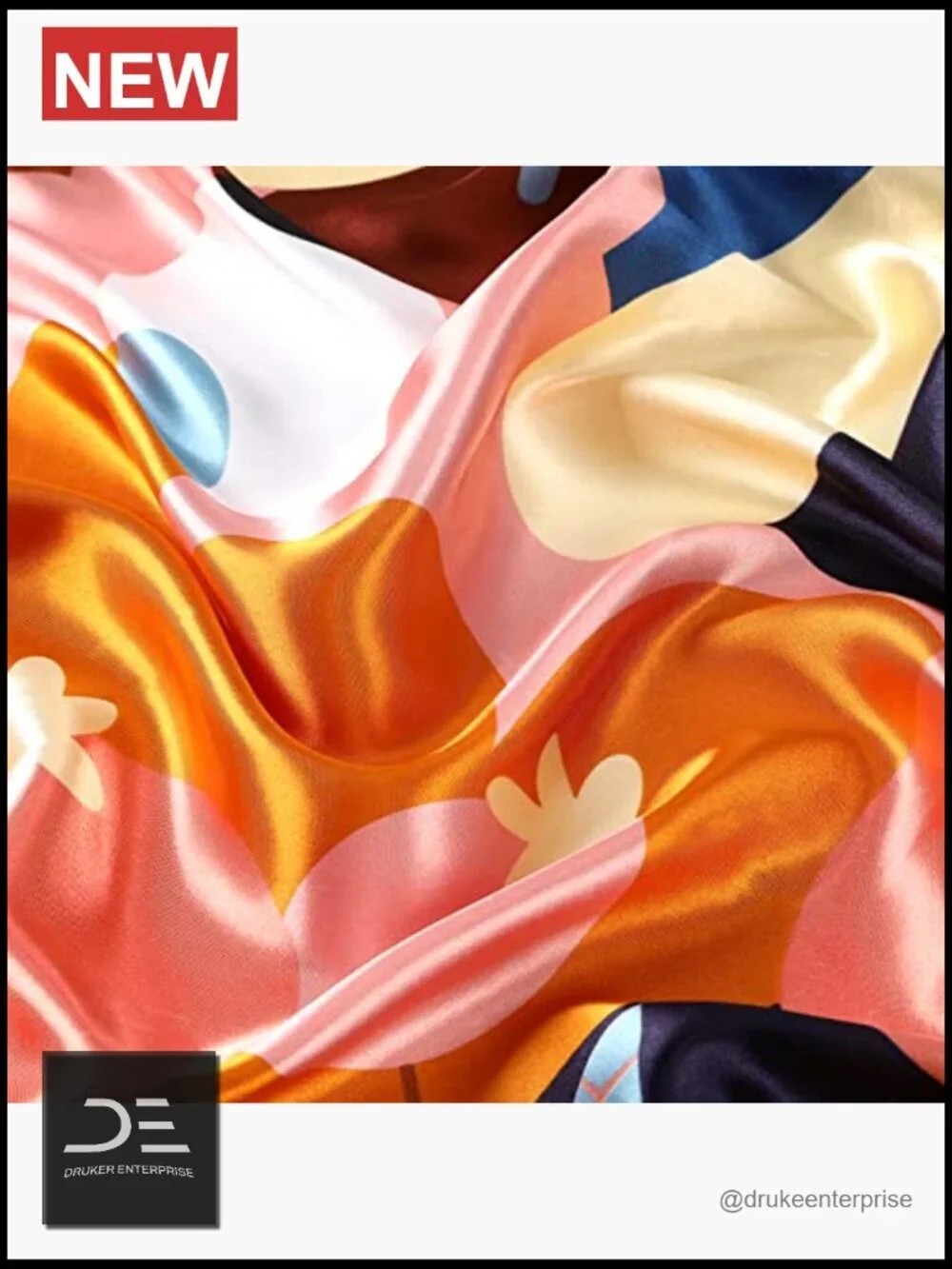 Large Satin Silk Scarf - Hair Bandana, Sleeping Wrap, Multi-Way